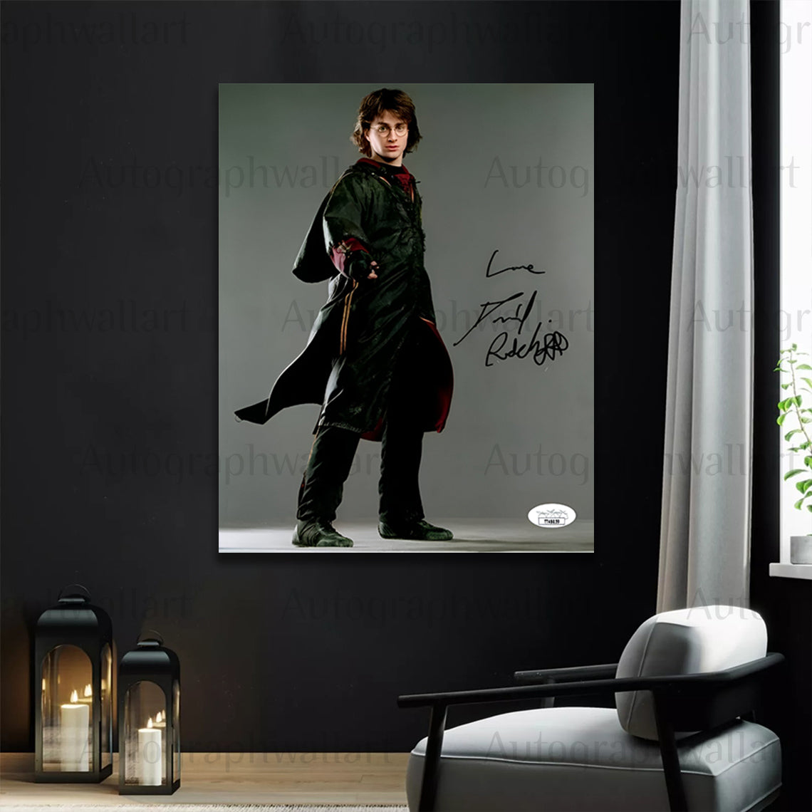 Daniel Radcliffe Autograph Canvas Wall Art – Signed Harry Potter Star Print for Movie Fans & Collectors (8x10)