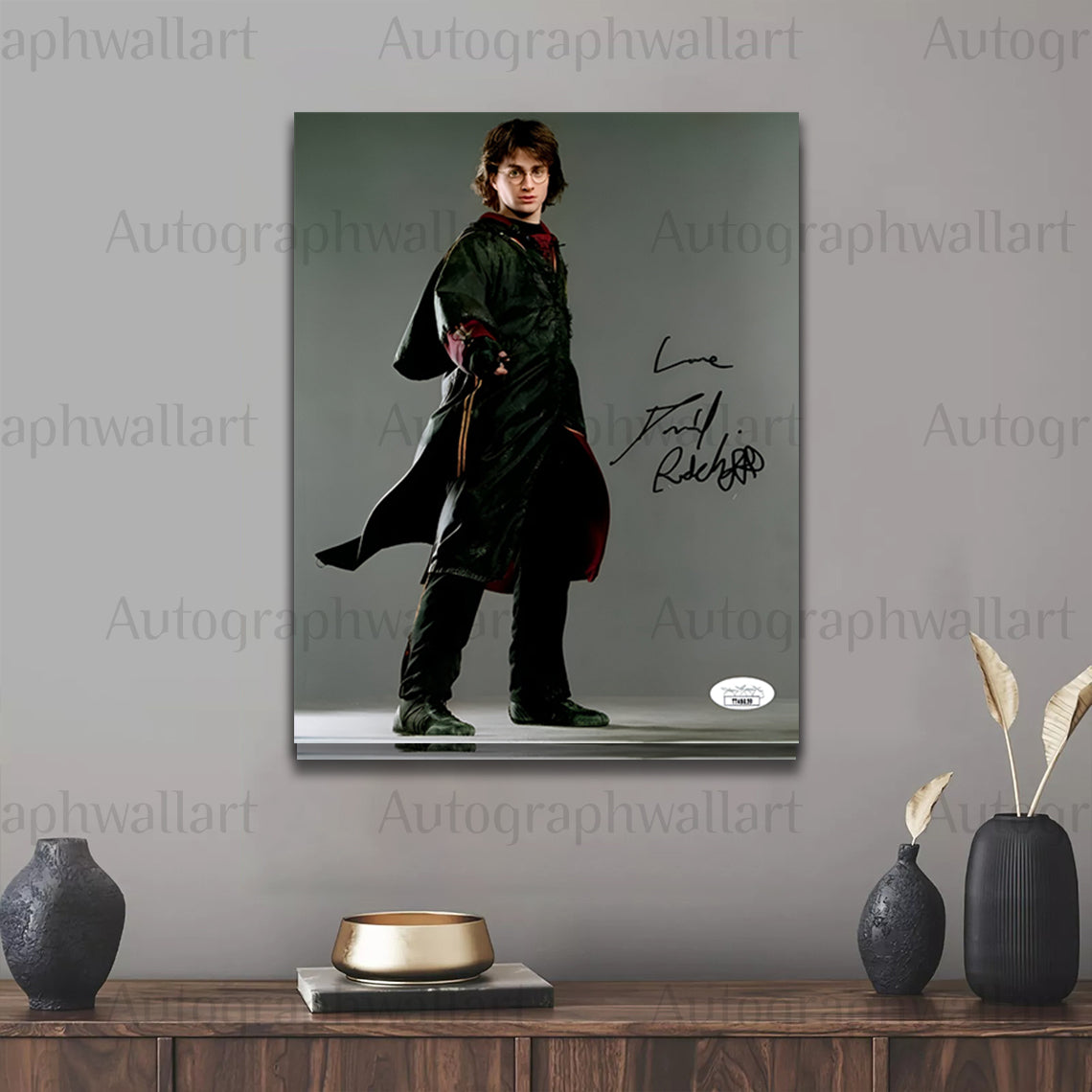 Daniel Radcliffe Autograph Canvas Wall Art – Signed Harry Potter Star Print for Movie Fans & Collectors (8x10)