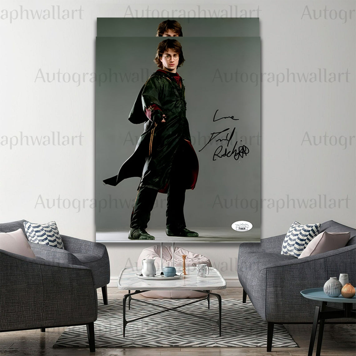 Daniel Radcliffe Autograph Canvas Wall Art – Signed Harry Potter Star Print for Movie Fans & Collectors (8x10)