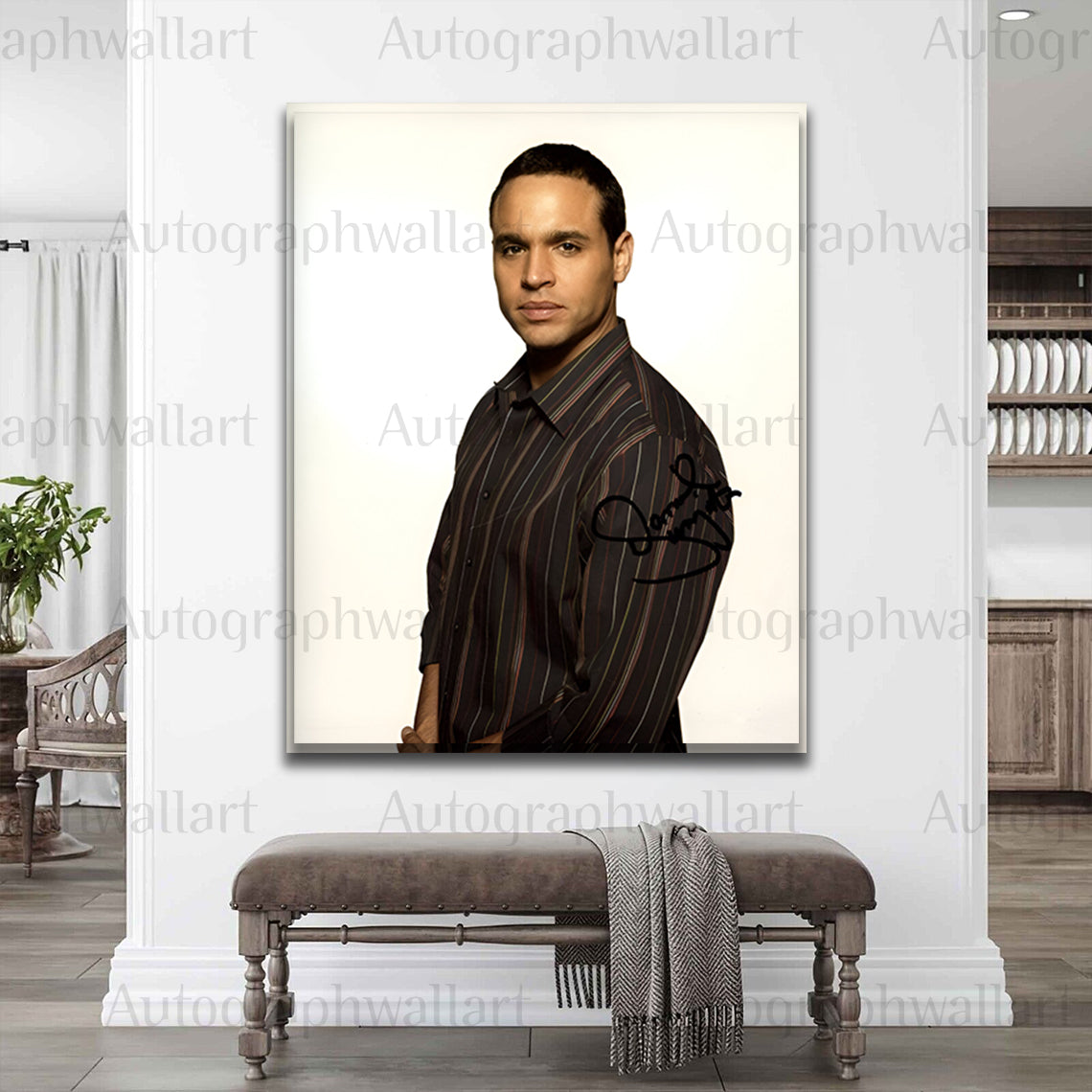 Daniel Sunjata Autograph Canvas Wall Art – Signed TV Star Print for Fans & Celebrity Collectors (8x10)