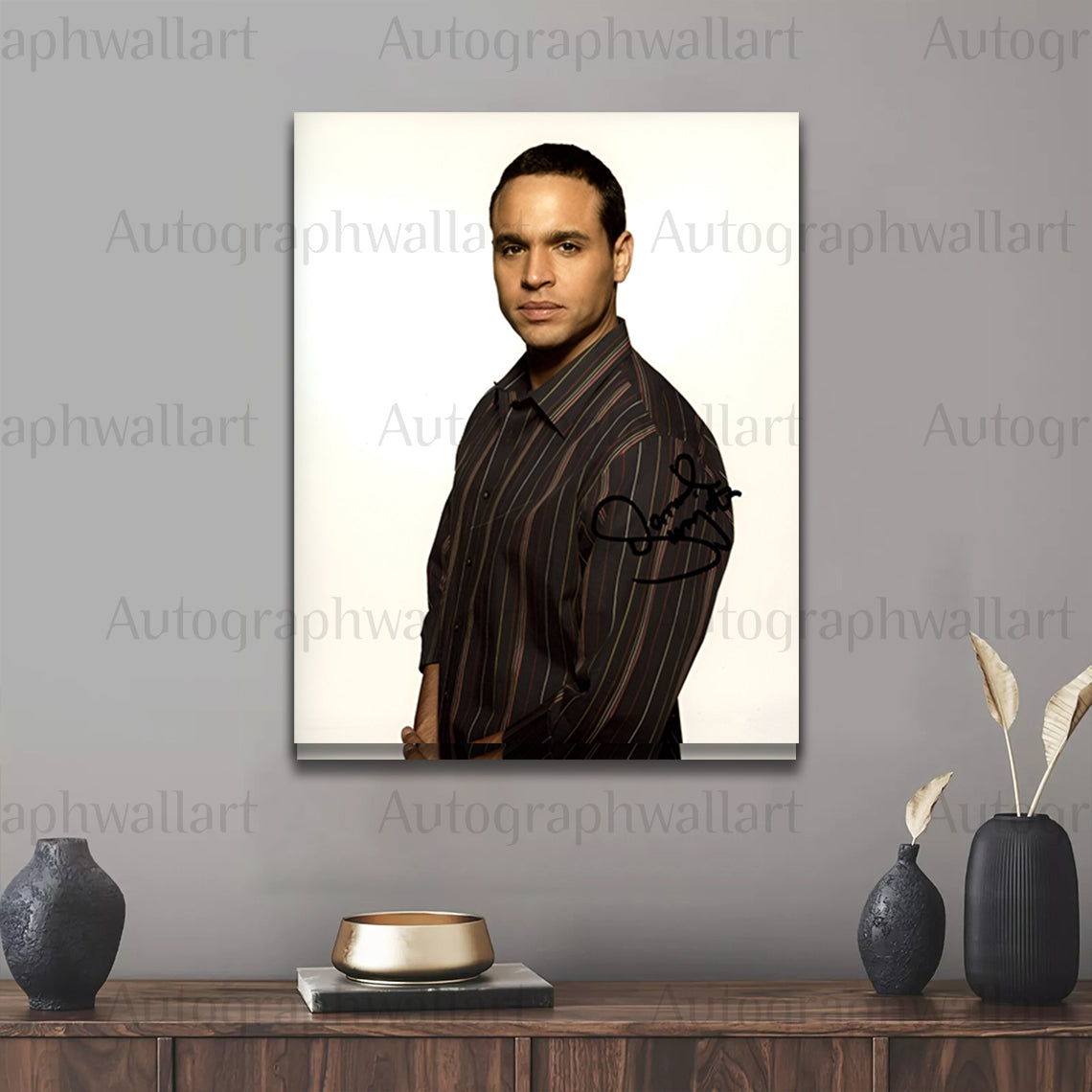 Daniel Sunjata Autograph Canvas Wall Art – Signed TV Star Print for Fans & Celebrity Collectors (8x10)