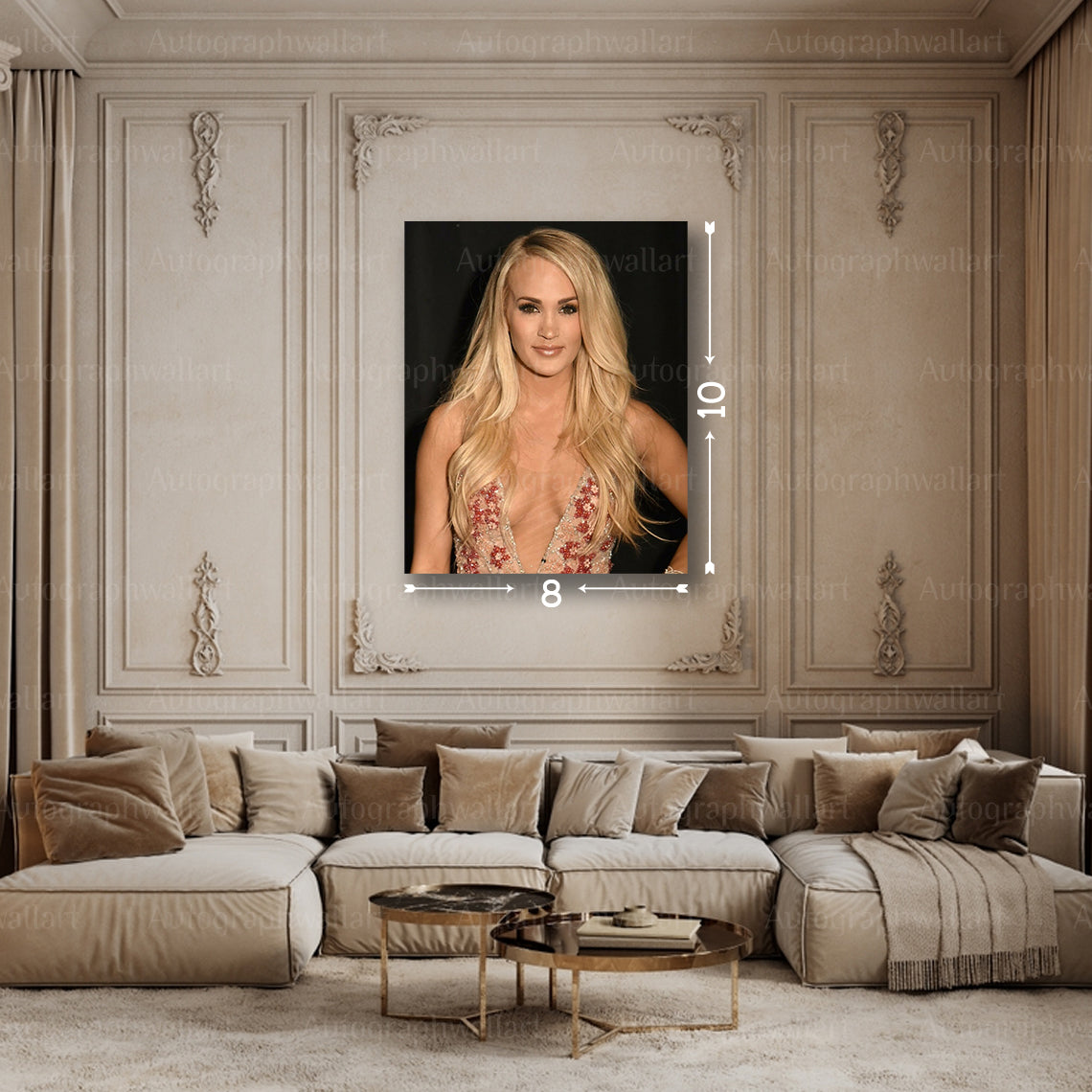 Carrie Underwood Canvas Print – Country Music Star Wall Art – Singer Poster – Fan Room Decor – 8x10 Inch Canvas Art