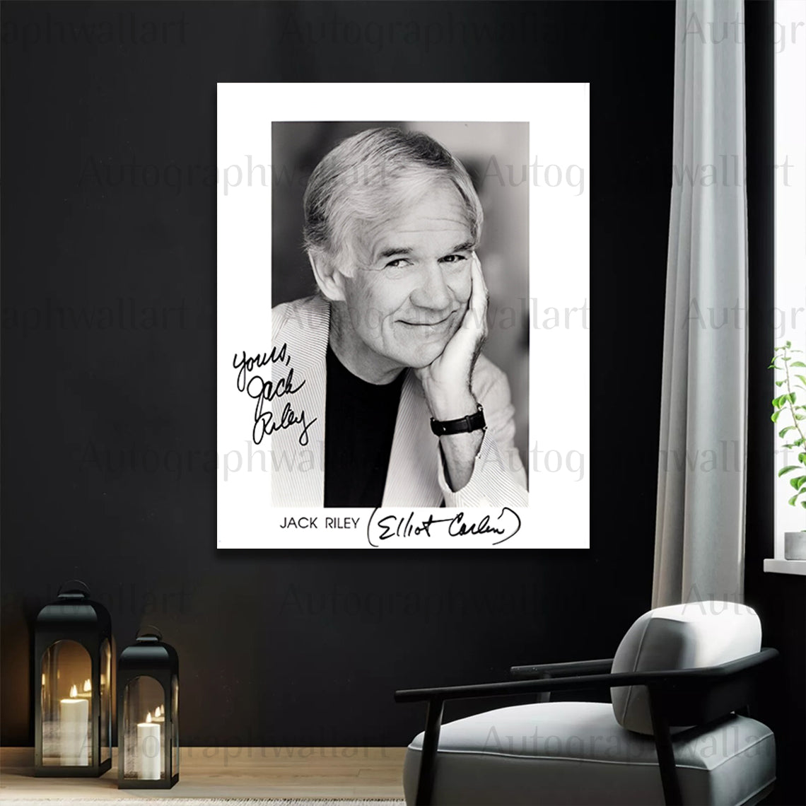 Jack Riley Autograph Canvas Wall Art – Signed TV Legend Print for Fans & Collectors (8x10)