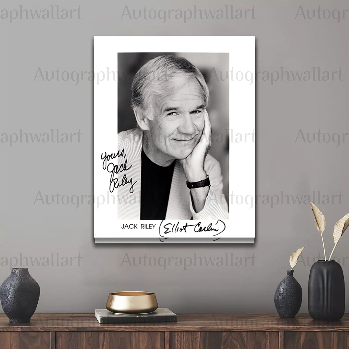 Jack Riley Autograph Canvas Wall Art – Signed TV Legend Print for Fans & Collectors (8x10)