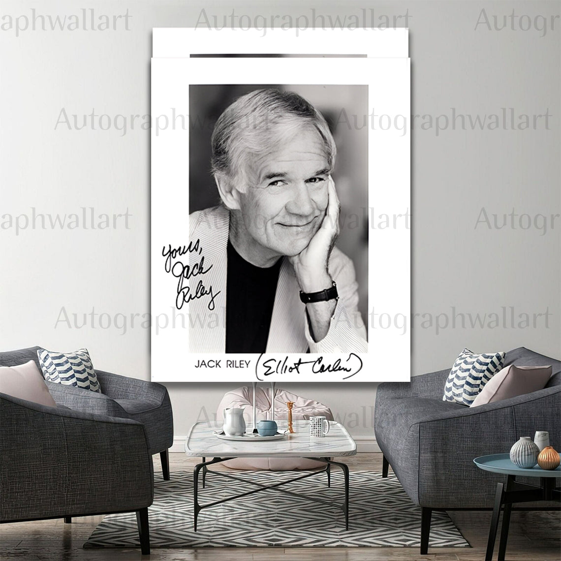 Jack Riley Autograph Canvas Wall Art – Signed TV Legend Print for Fans & Collectors (8x10)