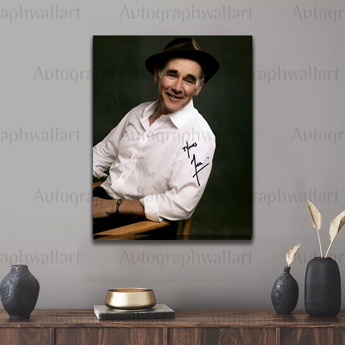 Mark Rylance Autograph Canvas Wall Art – Signed Oscar-Winning Actor Print for Film & Theatre Collectors (8x10)