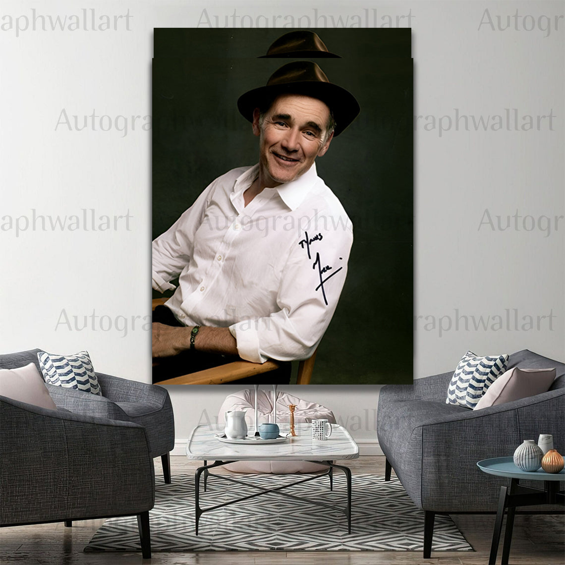 Mark Rylance Autograph Canvas Wall Art – Signed Oscar-Winning Actor Print for Film & Theatre Collectors (8x10)