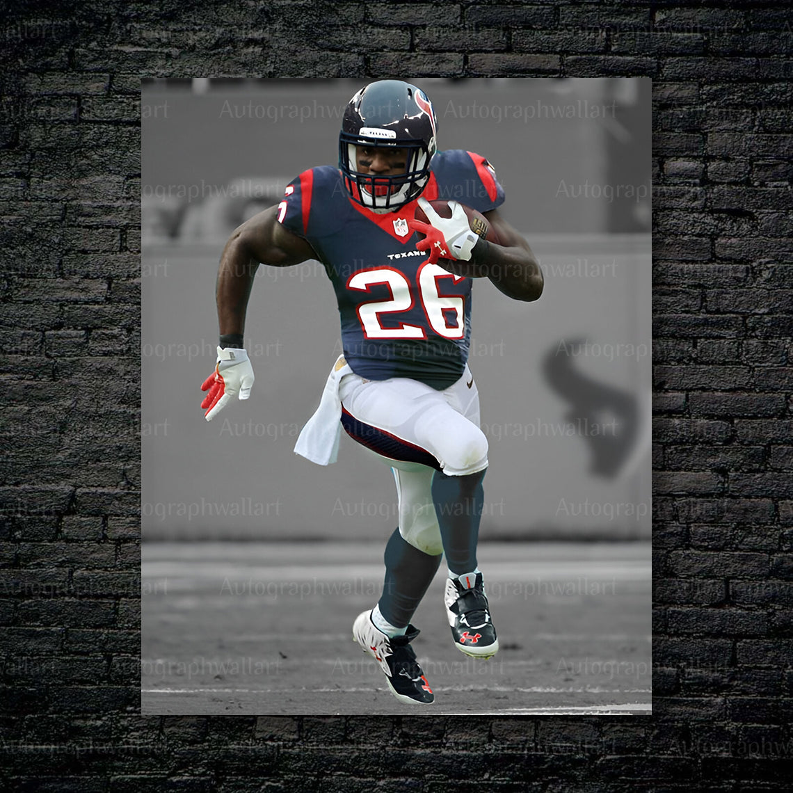 Lamar Miller Canvas Print – Houston Texans Wall Art – NFL Football Poster – Sports Room Decor – 8x10 Inch Canvas Art
