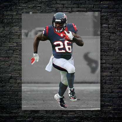 Lamar Miller Canvas Print – Houston Texans Wall Art – NFL Football Poster – Sports Room Decor – 8x10 Inch Canvas Art