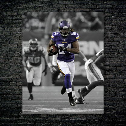 Cordarrelle Patterson Canvas Print – Minnesota Vikings Wall Art – NFL Football Poster – Sports Room Decor – 8x10 Inch Canvas Art