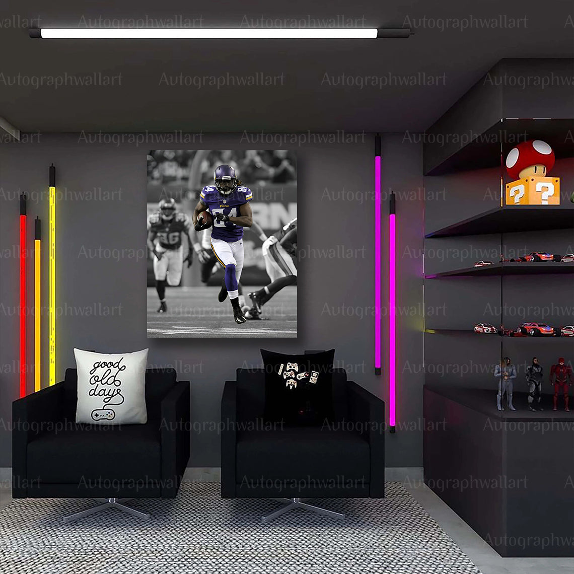 Cordarrelle Patterson Canvas Print – Minnesota Vikings Wall Art – NFL Football Poster – Sports Room Decor – 8x10 Inch Canvas Art