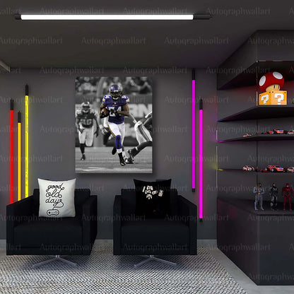 Cordarrelle Patterson Canvas Print – Minnesota Vikings Wall Art – NFL Football Poster – Sports Room Decor – 8x10 Inch Canvas Art