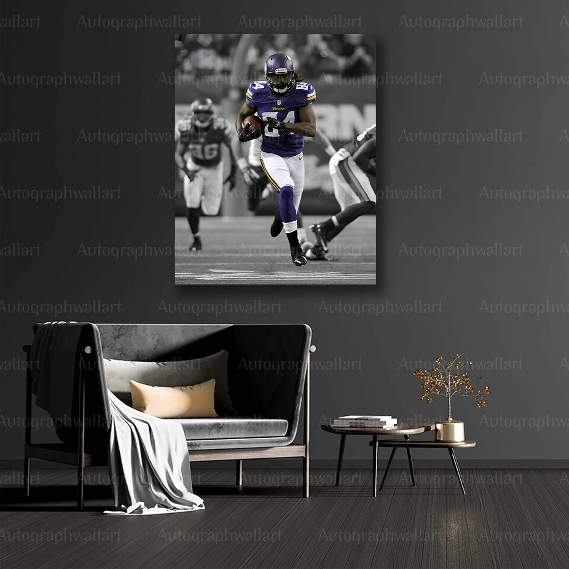 Cordarrelle Patterson Canvas Print – Minnesota Vikings Wall Art – NFL Football Poster – Sports Room Decor – 8x10 Inch Canvas Art