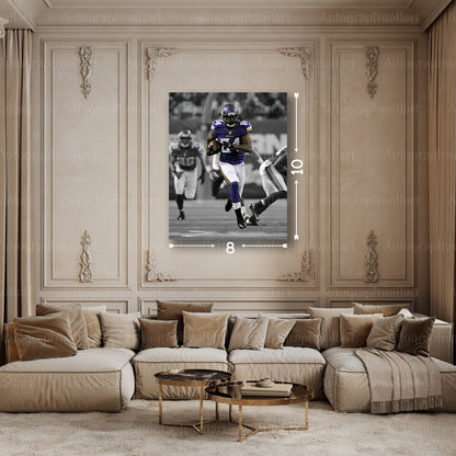 Cordarrelle Patterson Canvas Print – Minnesota Vikings Wall Art – NFL Football Poster – Sports Room Decor – 8x10 Inch Canvas Art