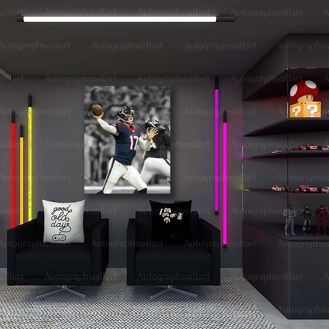 Brock Osweiler Canvas Print – Houston Texans Wall Art – NFL Football Poster – Fan Room Decor – 8x10 Inch Canvas Art