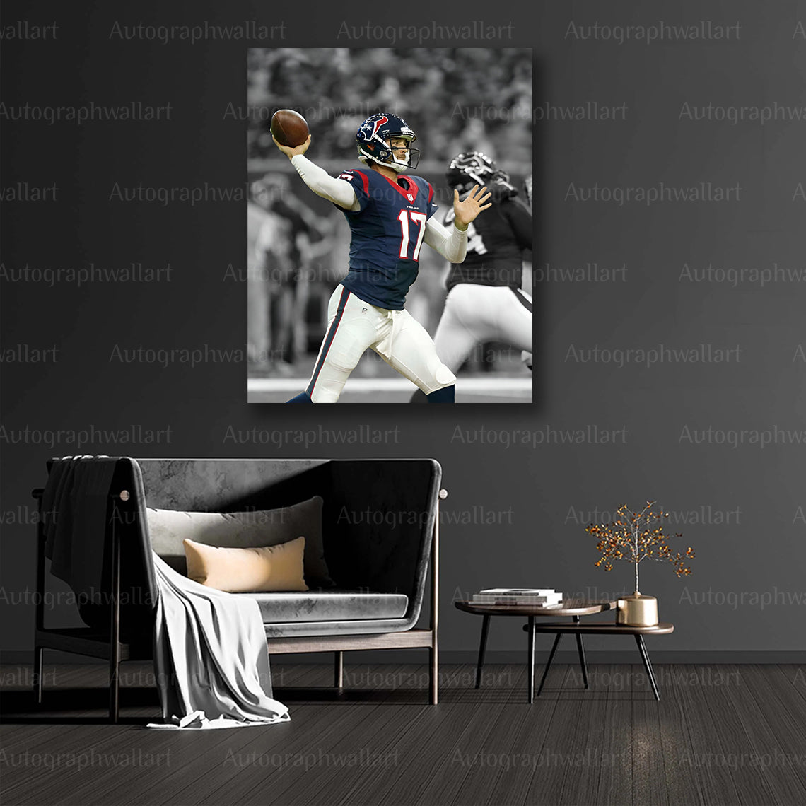 Brock Osweiler Canvas Print – Houston Texans Wall Art – NFL Football Poster – Fan Room Decor – 8x10 Inch Canvas Art