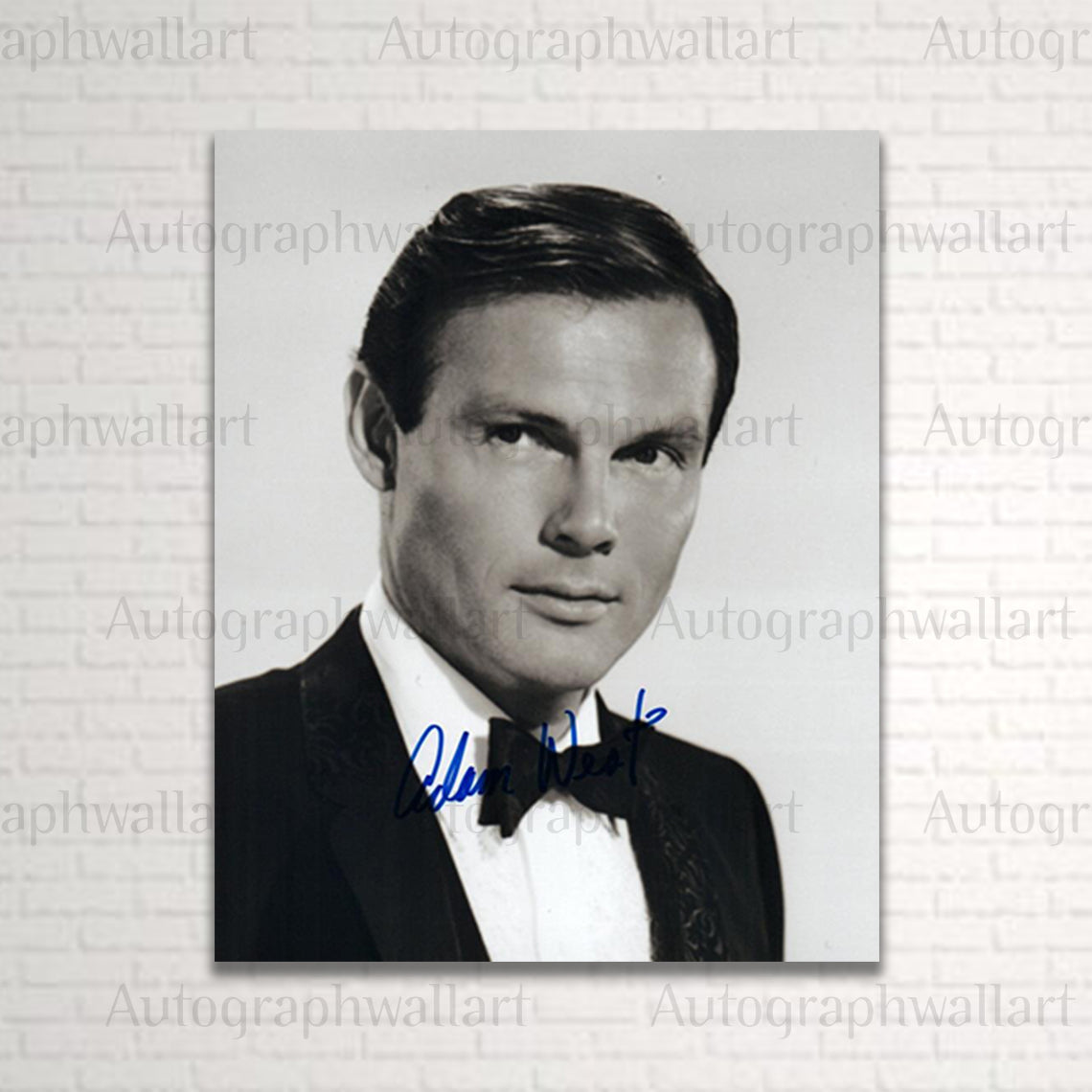 Adam West autograph canvas wall art – 8x10 signed Batman 1966 TV star print for superhero fans and collectors