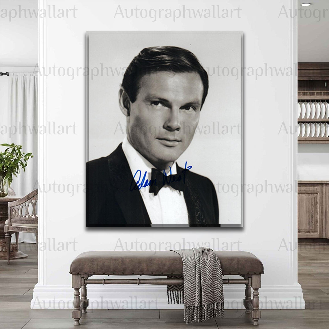 Adam West Autograph Canvas Wall Art – Signed Batman 1966 Classic TV Star Print (8x10)