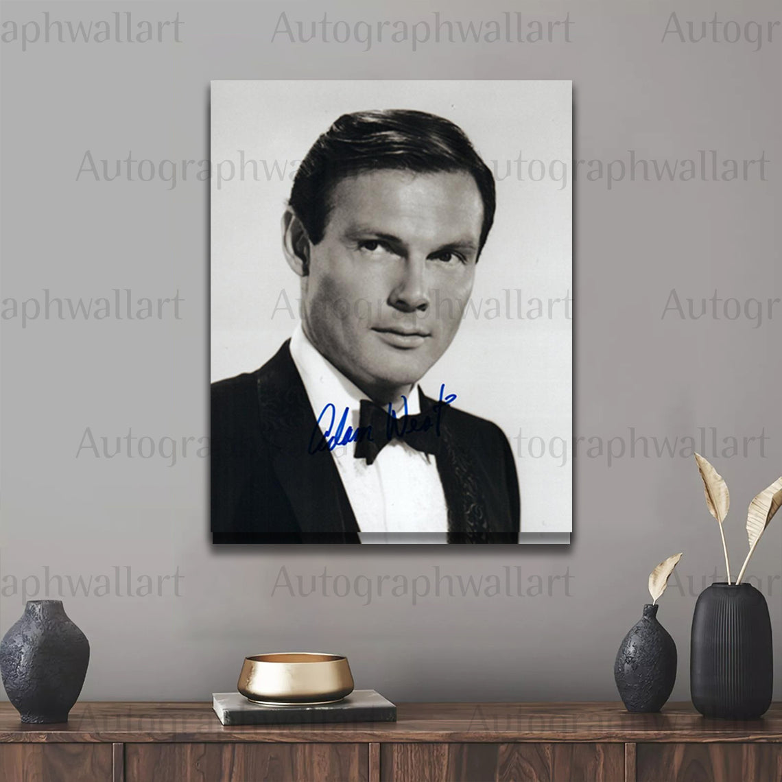 Adam West Autograph Canvas Wall Art – Signed Batman 1966 Classic TV Star Print (8x10)