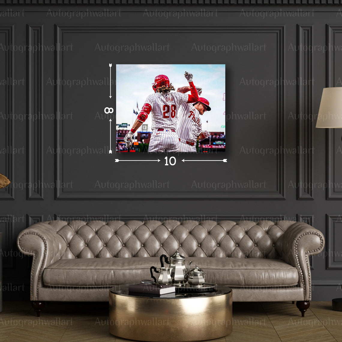 Alec Bohm & JT Realmuto Canvas – Phillies Duo Wall Art – 8x10 Inch Baseball Poster – MLB Fan Gift – Sports Room Decor