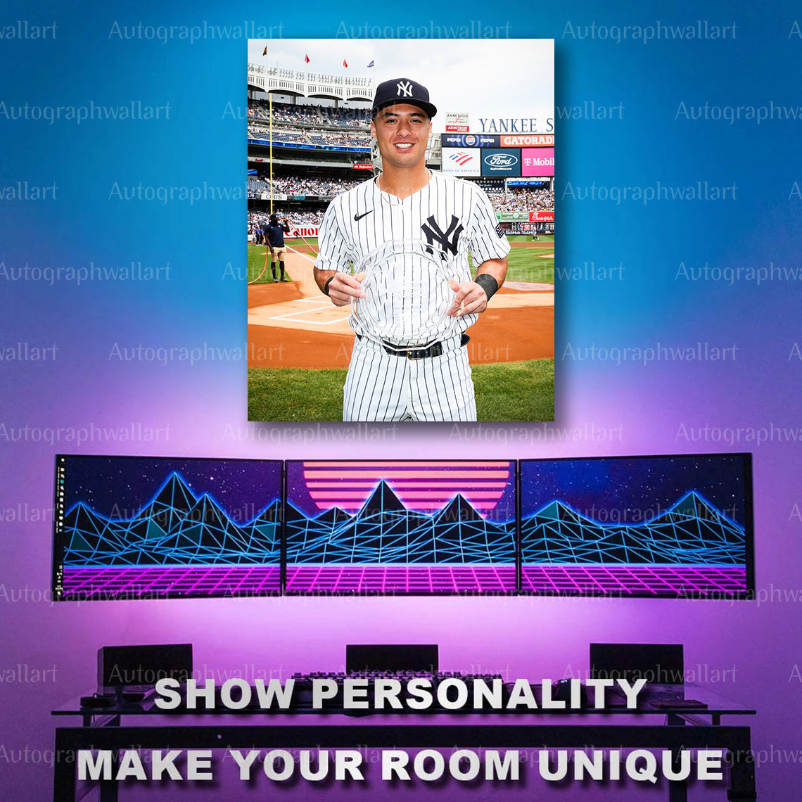 Anthony Volpe Canvas Print – Yankees Wall Art – 8x10 Inch Baseball Poster – MLB Fan Gift – New York Sports Decor – Shortstop Canvas