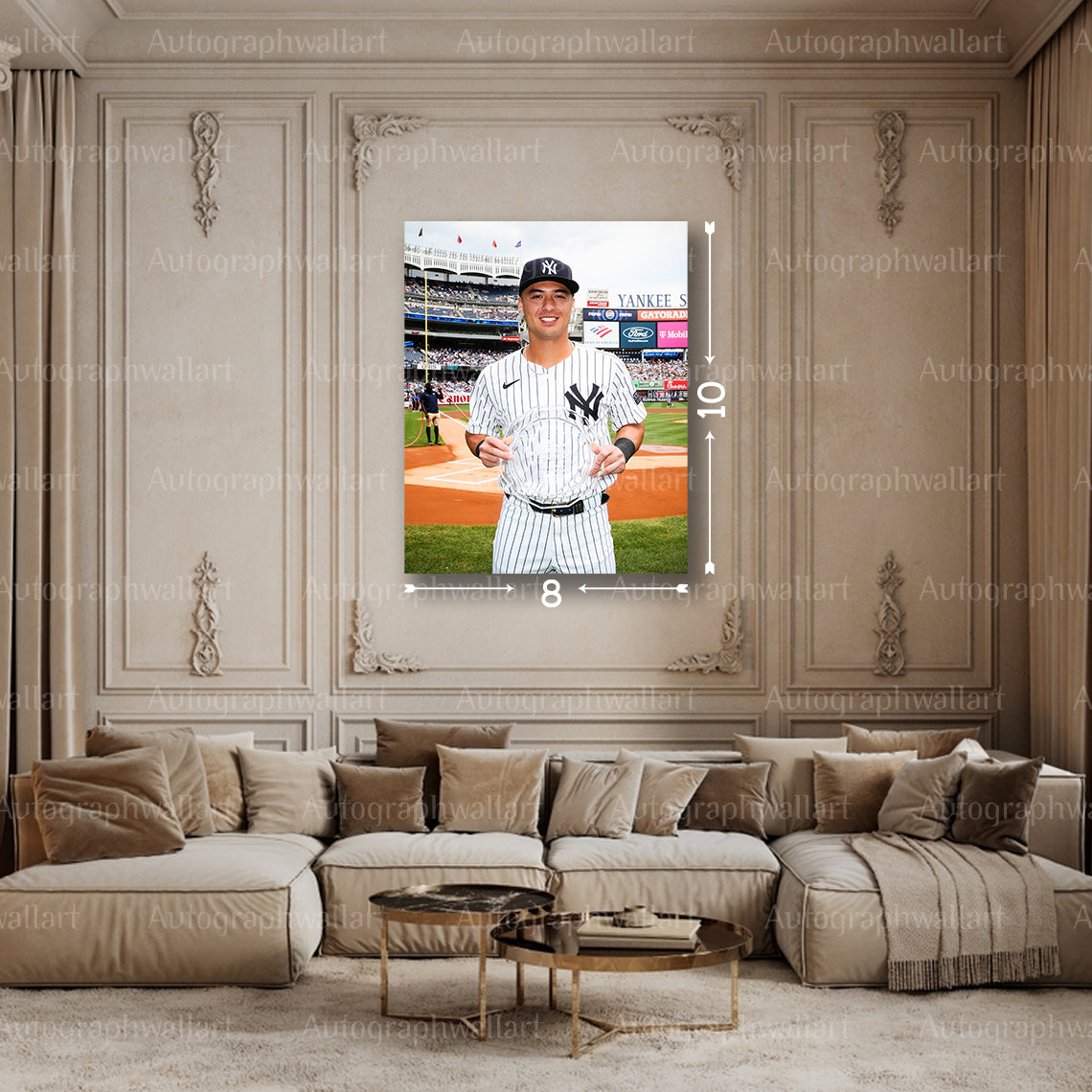 Anthony Volpe Canvas Print – Yankees Wall Art – 8x10 Inch Baseball Poster – MLB Fan Gift – New York Sports Decor – Shortstop Canvas