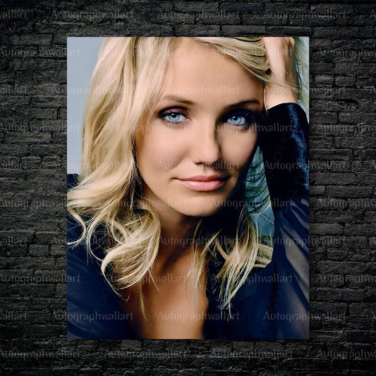 Cameron Diaz canvas wall art – 8x10 inch Hollywood print for home gym or bedroom decor