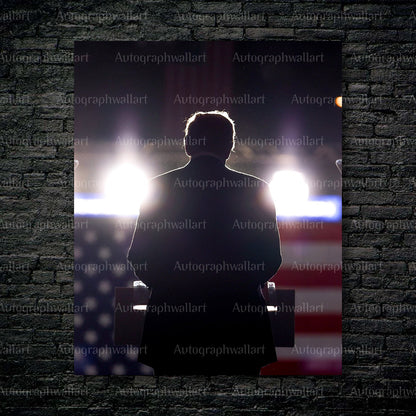 Donald Trump 2024 rally daylight canvas print – 8x10 inch patriotic campaign wall art