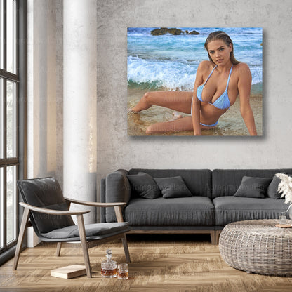 Kate Upton Canvas Print – Model & Actress Wall Art – Celebrity Poster – Fan Room Decor – 8x10 Inch Canvas Art