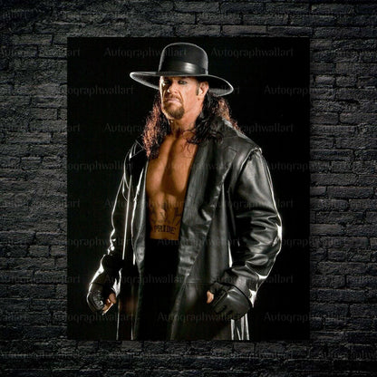 The Undertaker Canvas Print – WWE Wrestling Legend Wall Art – Iconic Wrestler Poster – Fan Room Decor – 8x10 Inch Canvas Art