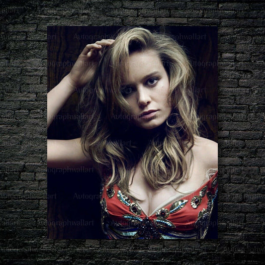 Brie Larson Canvas Print – Celebrity Wall Art – Hollywood Actress Poster – Home Decor – 8x10 Inch Canvas Art