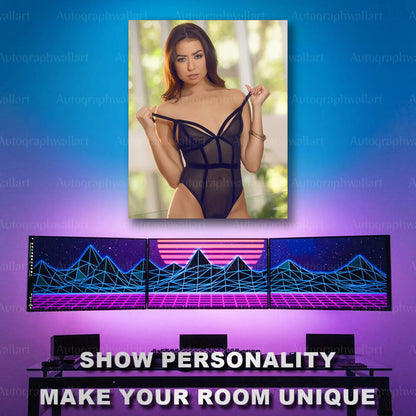 Melissa Moore Sexy Canvas Wall Art – 8x10" Nude Glamour Photo Print for Bedroom Decor