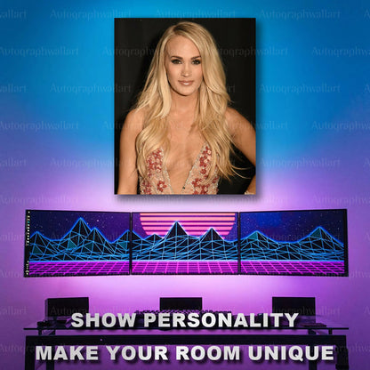 Carrie Underwood Canvas Print – Country Music Star Wall Art – Singer Poster – Fan Room Decor – 8x10 Inch Canvas Art
