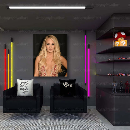 Carrie Underwood Canvas Print – Country Music Star Wall Art – Singer Poster – Fan Room Decor – 8x10 Inch Canvas Art
