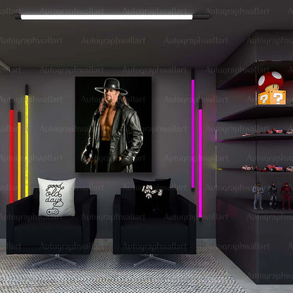 The Undertaker Canvas Print – WWE Wrestling Legend Wall Art – Iconic Wrestler Poster – Fan Room Decor – 8x10 Inch Canvas Art