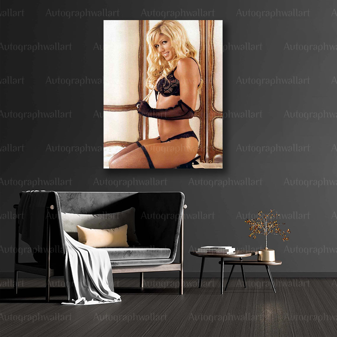 Torrie Wilson Canvas Print – WWE Wrestling Wall Art – Female Wrestler Poster – Fan Room Decor – 8x10 Inch Canvas Art