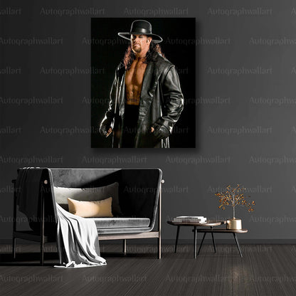 The Undertaker Canvas Print – WWE Wrestling Legend Wall Art – Iconic Wrestler Poster – Fan Room Decor – 8x10 Inch Canvas Art