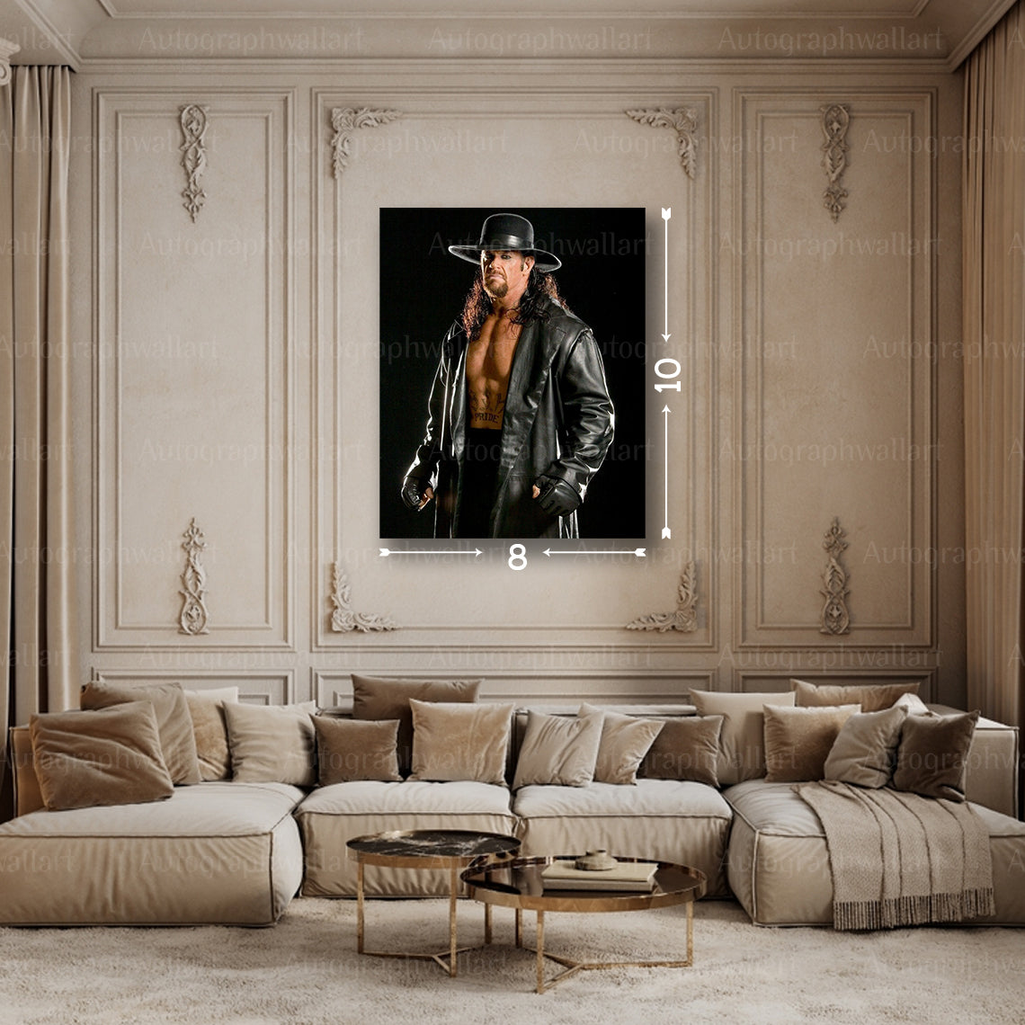 The Undertaker Canvas Print – WWE Wrestling Legend Wall Art – Iconic Wrestler Poster – Fan Room Decor – 8x10 Inch Canvas Art