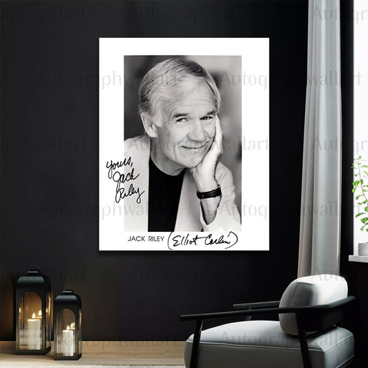 Jack Riley Autograph Canvas Wall Art – Signed TV Legend Print for Fans & Collectors (8x10)