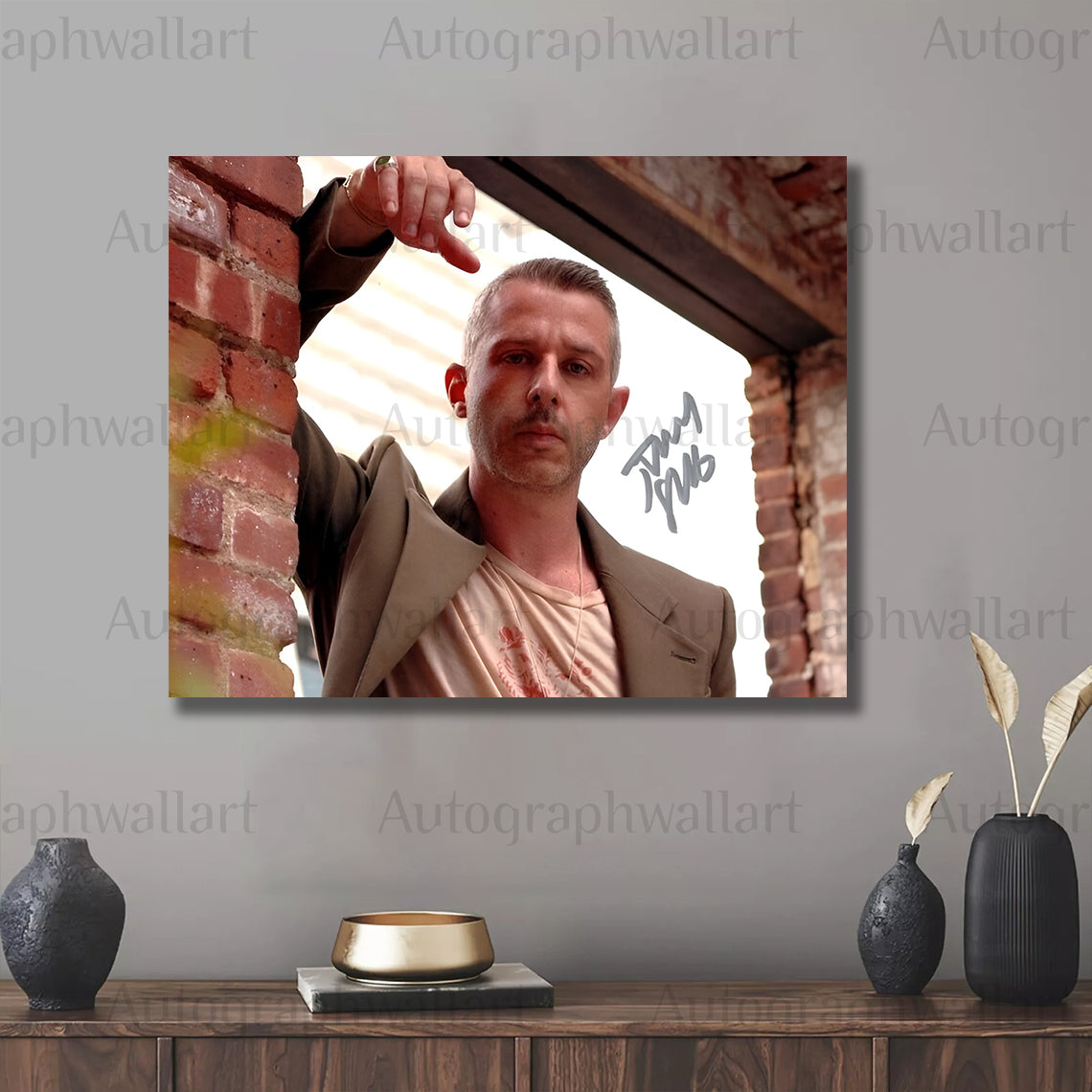 Jeremy Strong Autograph Canvas Wall Art – Signed Succession Star Print for TV Drama Fans & Collectors (8x10)