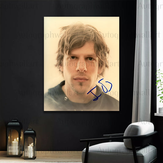 Jesse Eisenberg Autograph Canvas Wall Art – Signed Celebrity Print for Fans & Movie Collectors