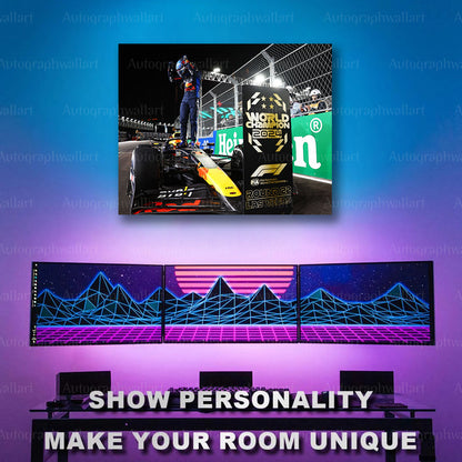 Max Verstappen Canvas Print – 2024 Las Vegas Grand Prix Wall Art – Red Bull F1 Racing Poster – Motorsport Decor – Fan Gift – 8x10 Inch Canvas Wall Art #5