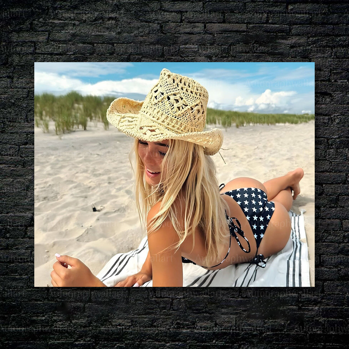 Olivia Dunne canvas wall art – 8x10 inch celebrity print for home gym or bedroom decor