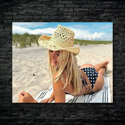 Olivia Dunne canvas wall art – 8x10 inch celebrity print for home gym or bedroom decor