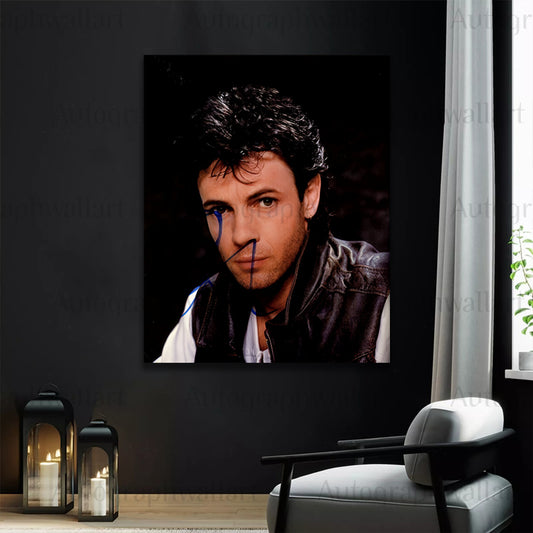 Rick Springfield Autograph Canvas Wall Art – Signed Music Icon Print for 80s Pop Rock Fans (8x10)