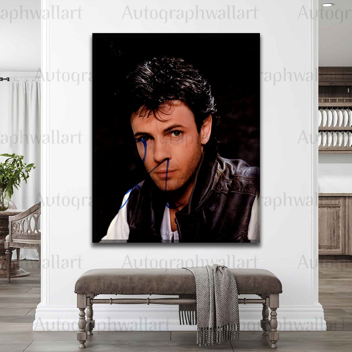 Rick Springfield Autograph Canvas Wall Art – Signed Music Icon Print for 80s Pop Rock Fans (8x10)
