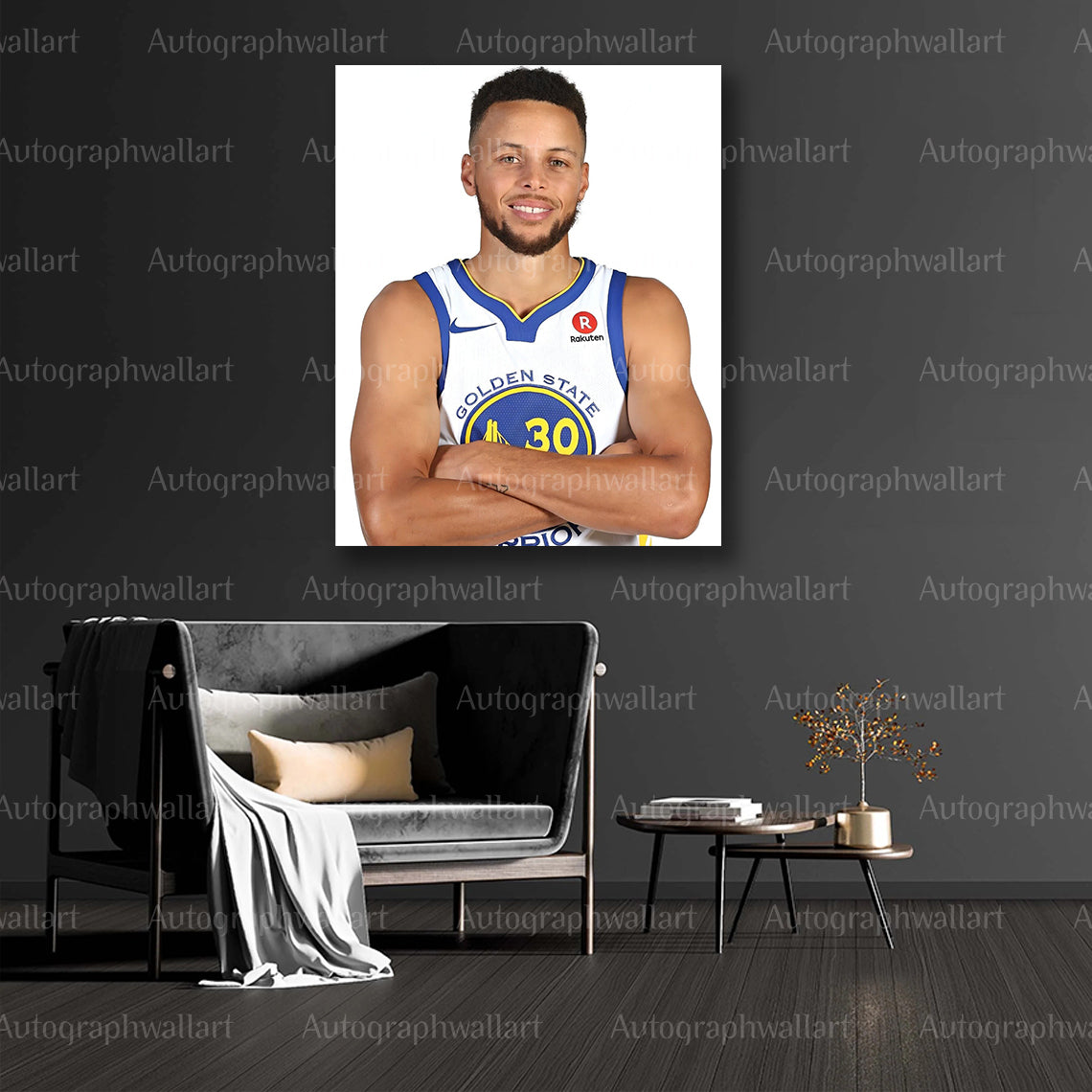 Stephen Curry Canvas Print – NBA Legend Wall Art – Golden State Warriors Poster – Basketball Decor – Fan Gift – 8x10 Inch Canvas Wall Art #1