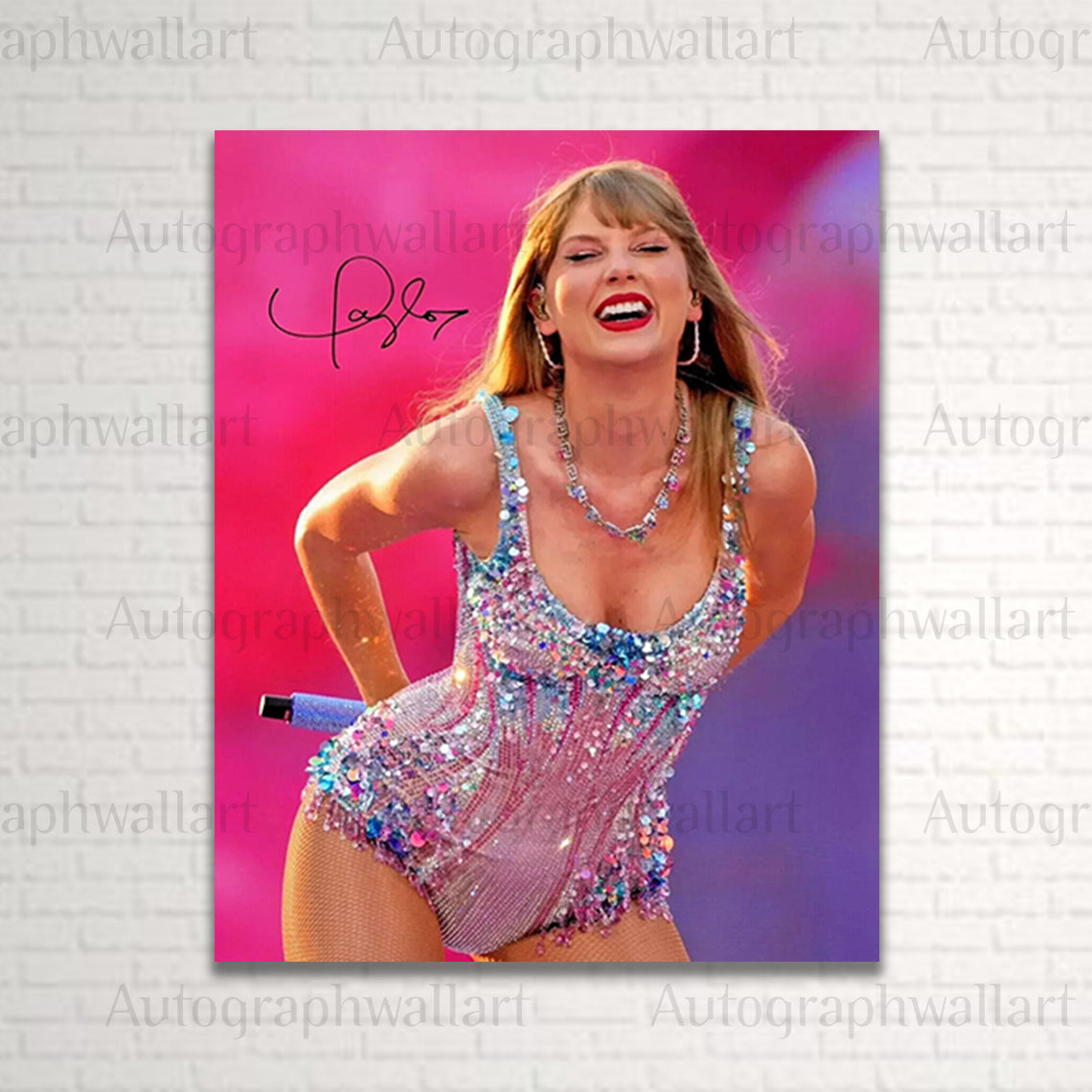 Taylor Swift autograph canvas wall art – high-quality celebrity signature print for fans and collectors